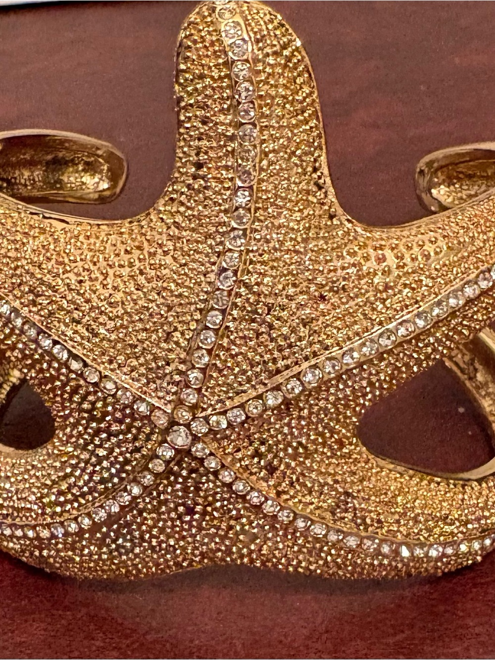 Lilly Pulitzer Gold Crystal Starfish Cuff Bracelet